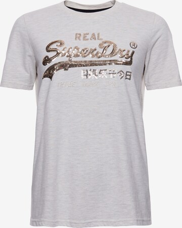 T-shirt Superdry en beige : devant