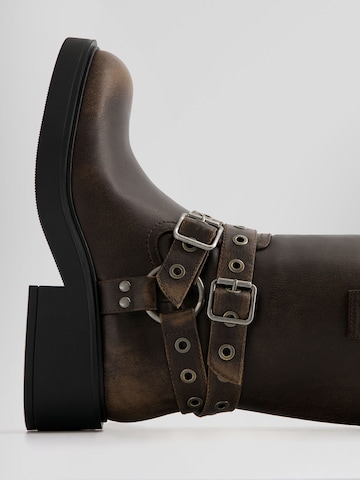 Bershka Boots in Brown