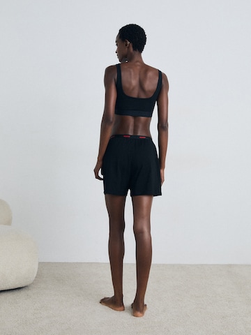 HUGO Пижамные штаны в Черный