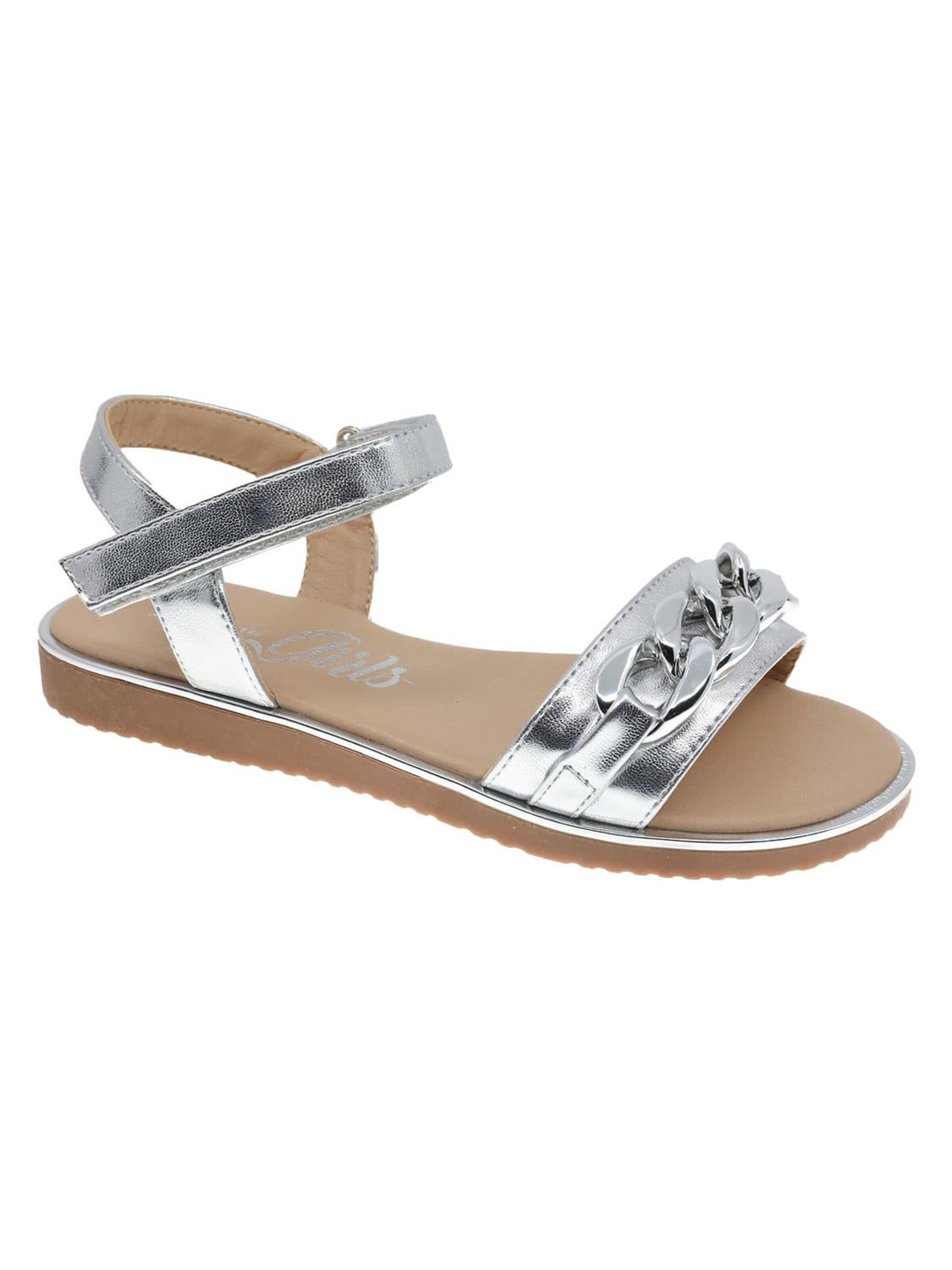Beppi Sandale in Silber: Vorderseite