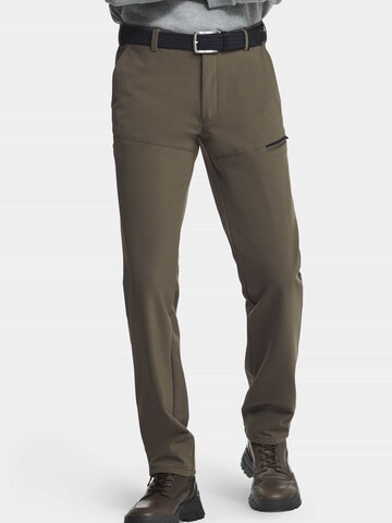 MEYER Slim fit Chino Pants in Green: front
