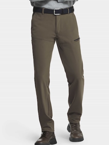 Coupe slim Pantalon chino MEYER en vert : devant