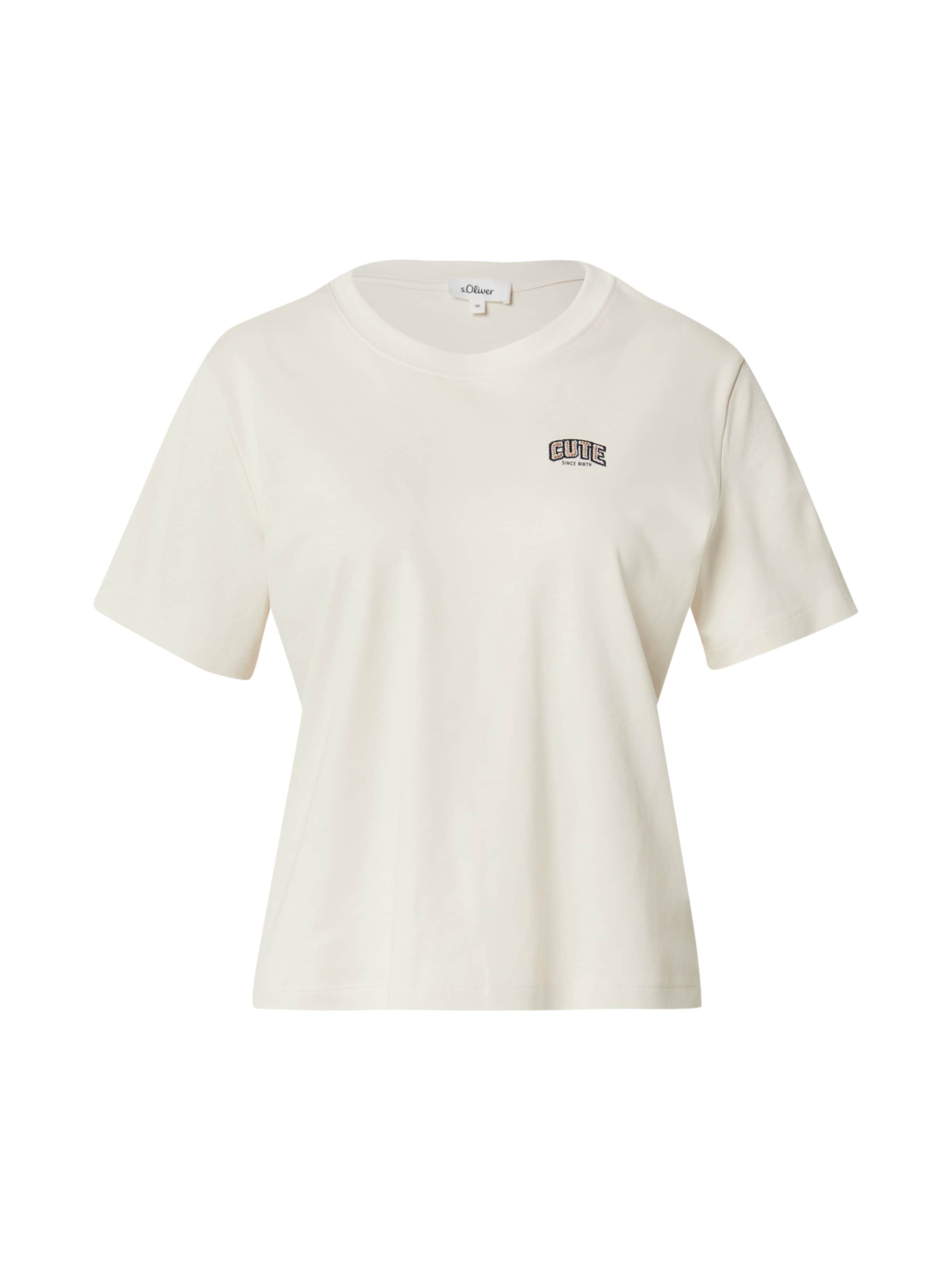 s.Oliver Majica | svetlo bež / črna barva, Prikaz izdelka