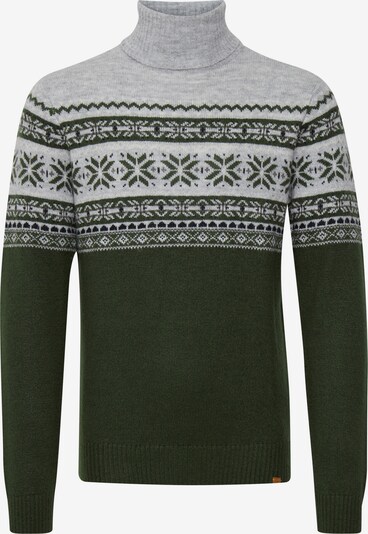 BLEND Pullover 'Jesse' in grau / dunkelgrün, Produktansicht