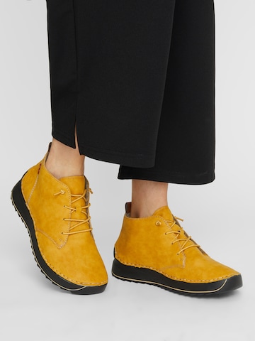 Rieker Lace-up bootie in Yellow