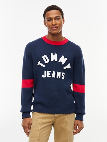 Tommy Jeans Trui 'New Classics' in Blauw: voorkant