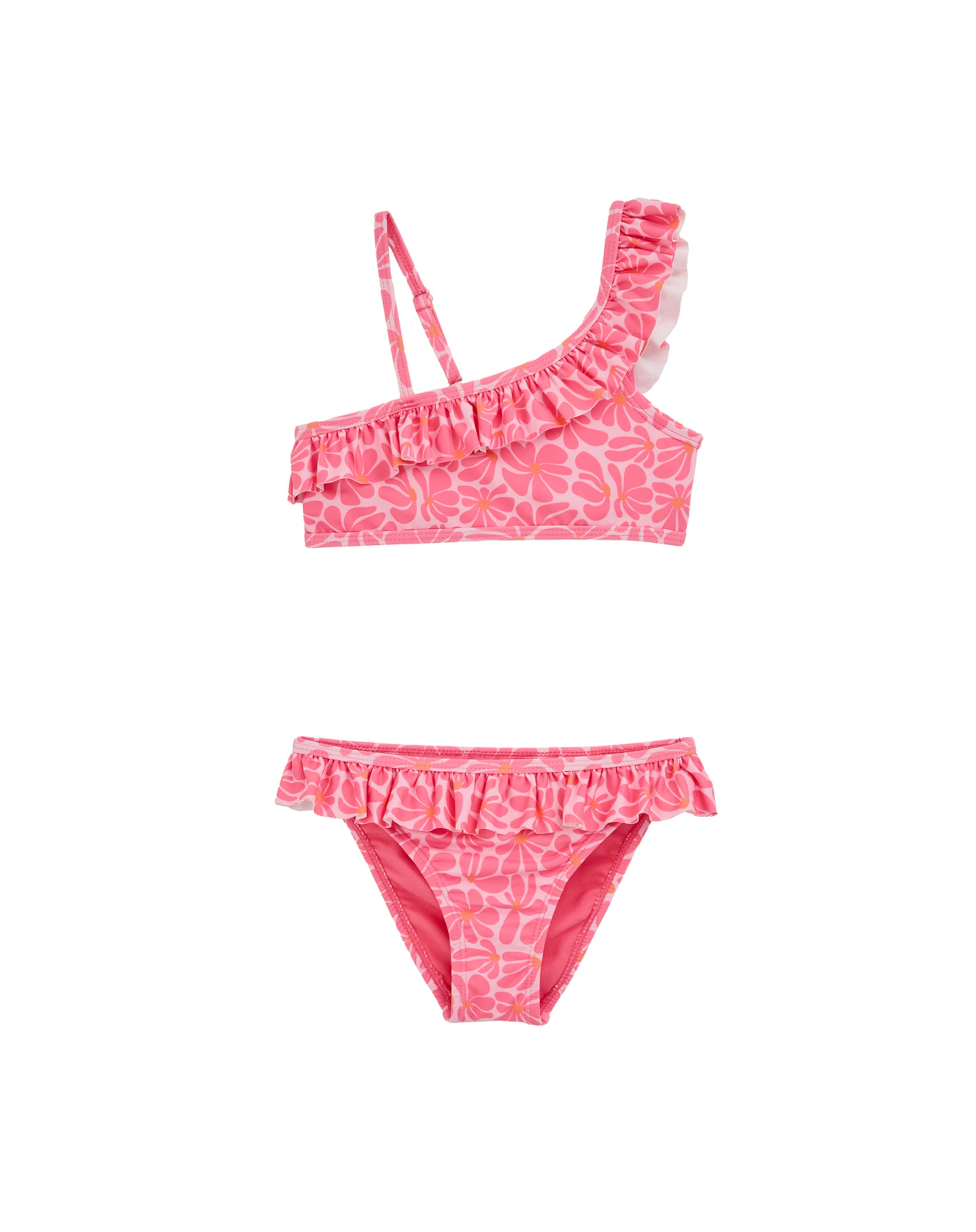 WE Fashion Бюстие Бански тип бикини в розово: отпред