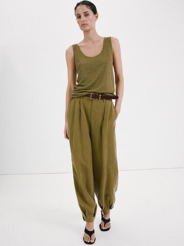 MANGO Top 'LIN' | zelena barva