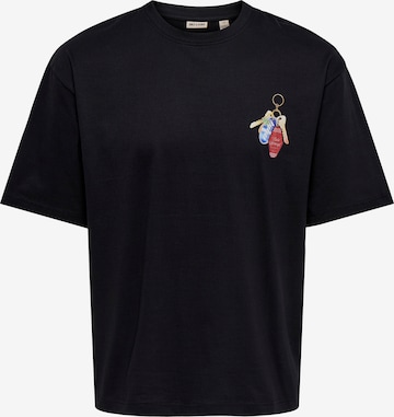 Only & Sons Majica 'ONSFRED ESCAPE' | črna barva: sprednja stran