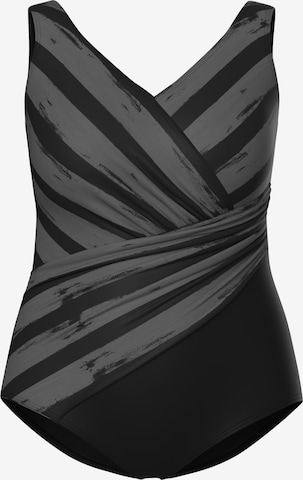 Ulla Popken Swimsuit in Black: front