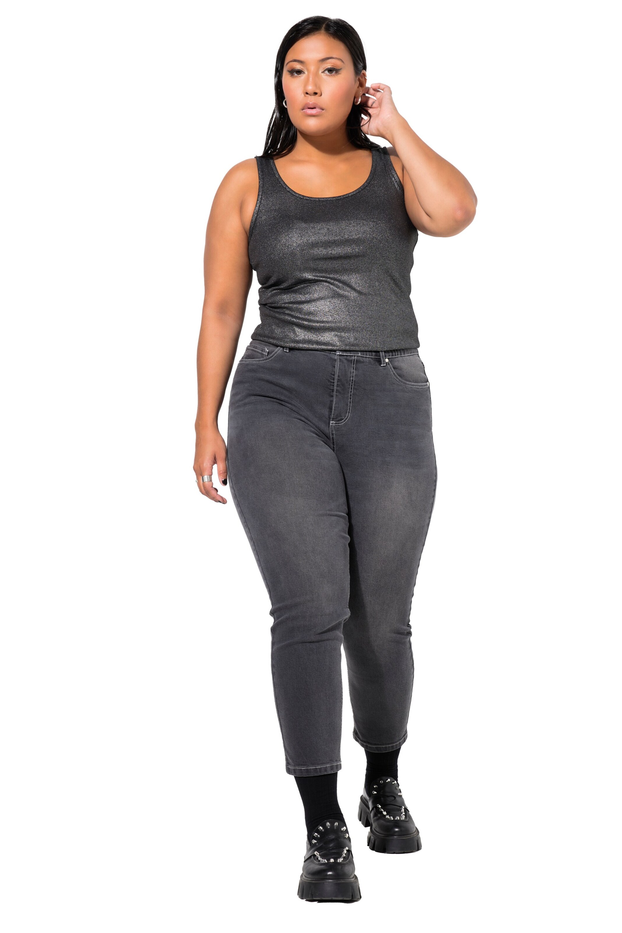 Studio Untold Wide Leg Jeans in Grau