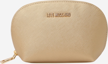 Love Moschino Make up tas in Goud: voorkant