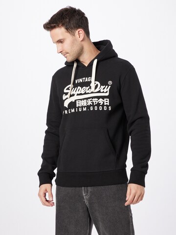 Superdry Sweatshirt in Black: front