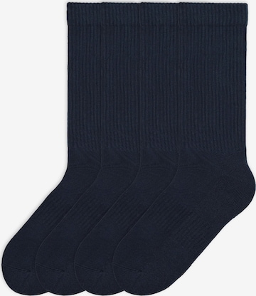 Von Jungfeld Socken 'Einfarbige Classics' in Blau: Vorderseite