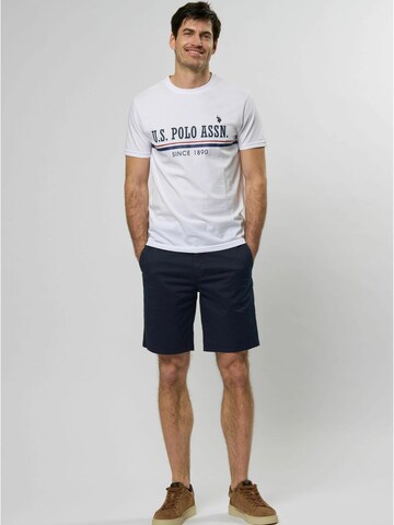 T-Shirt 'Limited Anniversary' U.S. POLO ASSN. en blanc
