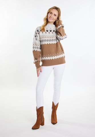 usha FESTIVAL Sweater 'Carnea' in Brown