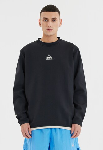 SOS Sportsweatshirt 'Vail' in Zwart: voorkant