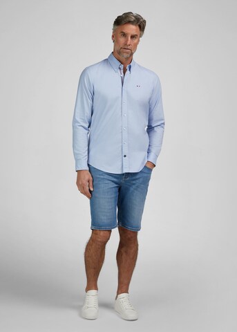 HECHTER PARIS Regular Fit Langarmhemd in Blau