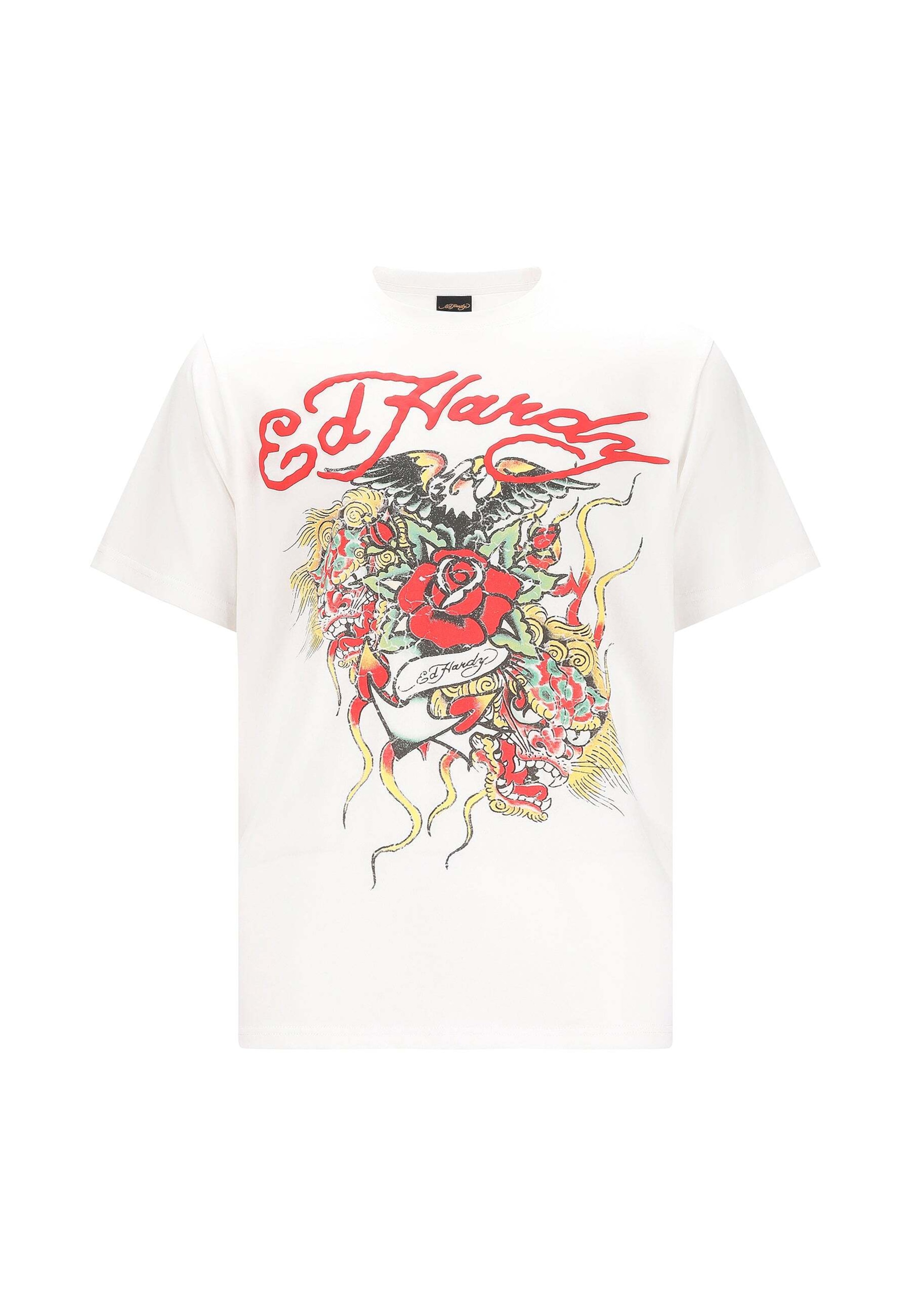 Ed Hardy T-Shirt in Weiß: Vorderseite