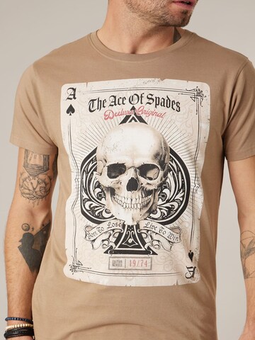 T-Shirt 'Ace' Deeluxe en marron