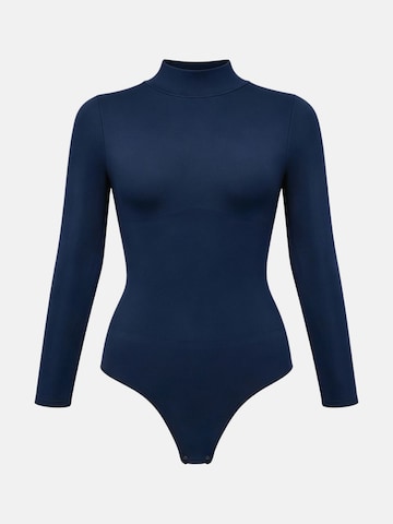 Body modelant 'Clean Longsleeve Turtleneck Sculpting Bodysuit with String' cfab en bleu : devant