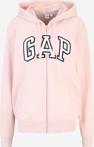 Gap Tall Bluza rozpinana 'HERITAGE' w kolorze różowy: przód