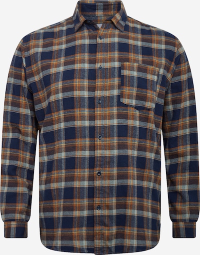 Dalykiniai marškiniai iš Jack & Jones Plus , spalva - tamsiai mėlyna / ruda / balta, Prekių apžvalga