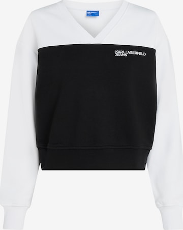 KARL LAGERFELD JEANSSweater majica - bijela boja: prednji dio