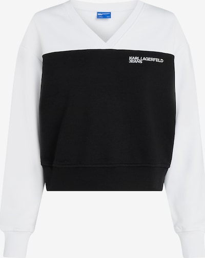 Megztinis be užsegimo iš KARL LAGERFELD JEANS, spalva – juoda / balta, Prekių apžvalga