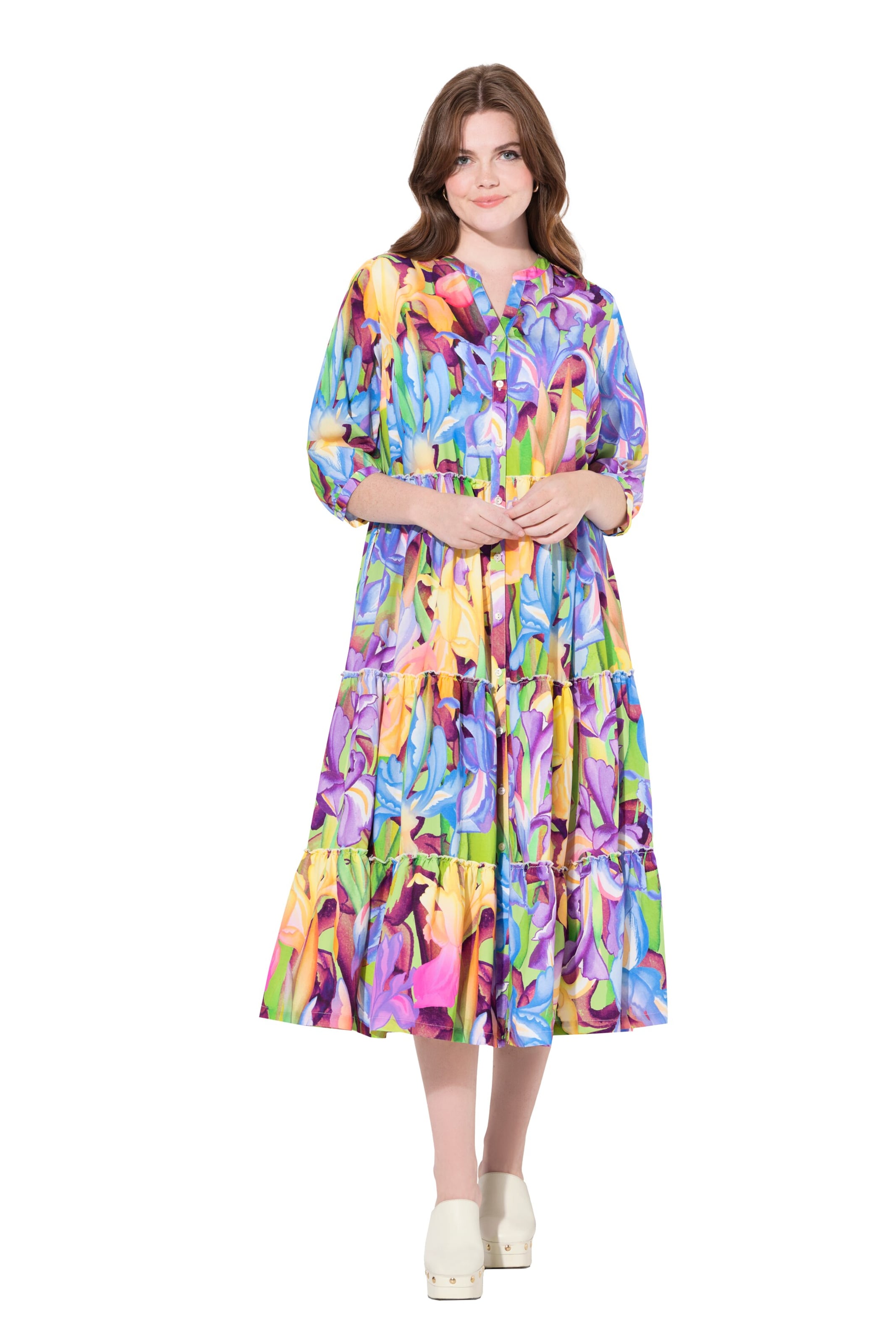 Ulla Popken Jurk in Gemengde kleuren: voorkant