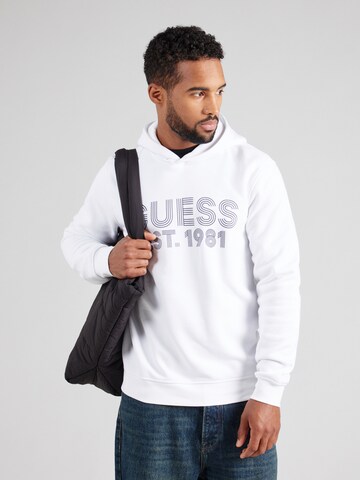 Sweat-shirt 'BEAU' GUESS en blanc : devant