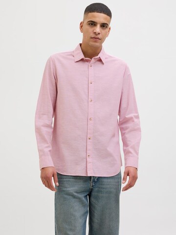 JACK & JONES Regular fit Πουκάμισο 'JJESummer' σε ροζ: μπροστά