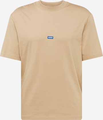 HUGO Blue T-Shirt 'Nieros' in Beige: predná strana