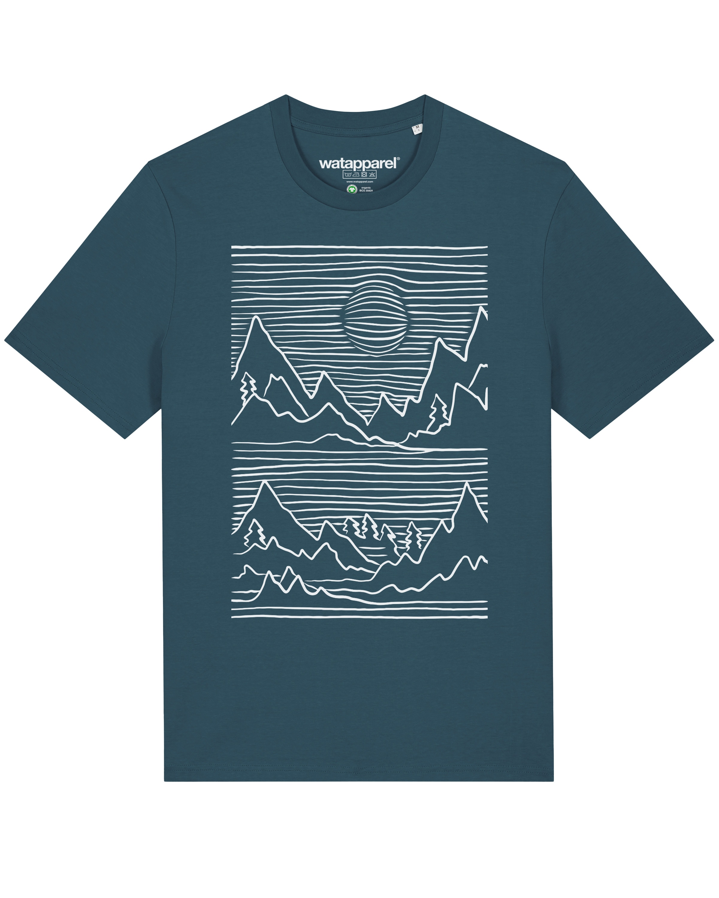 T-Shirt ' Mountains ' Watapparel en bleu : devant