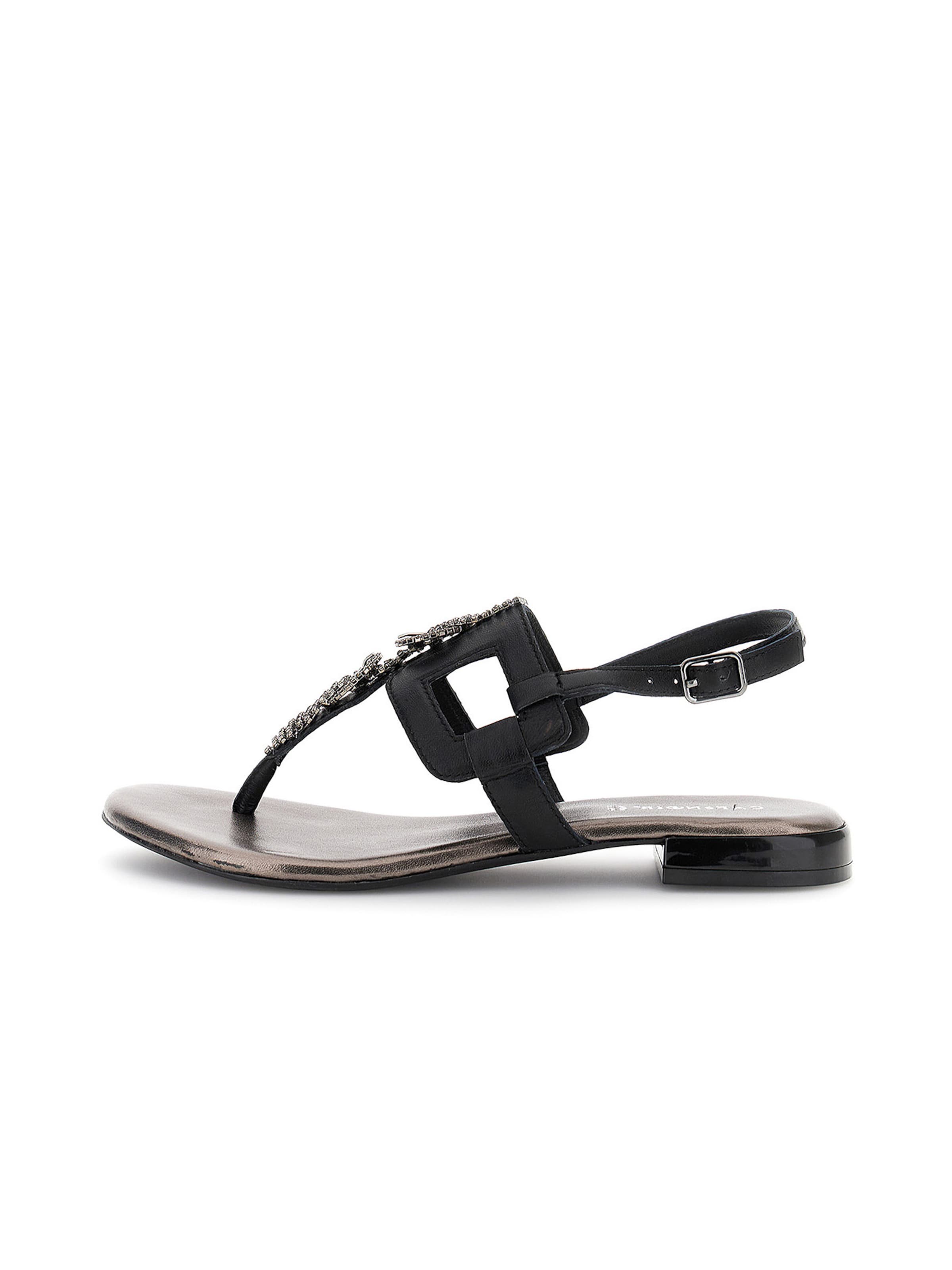 Sandalo con cinturino di CAFè NOIR in nero: frontale