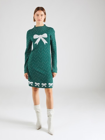 PIECES Knitted dress 'FIRA' in Green: front