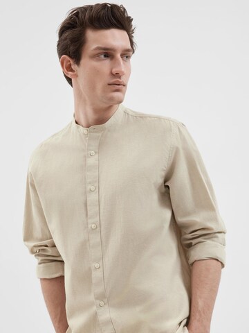 SELECTED HOMME Regular Fit Hemd in Beige