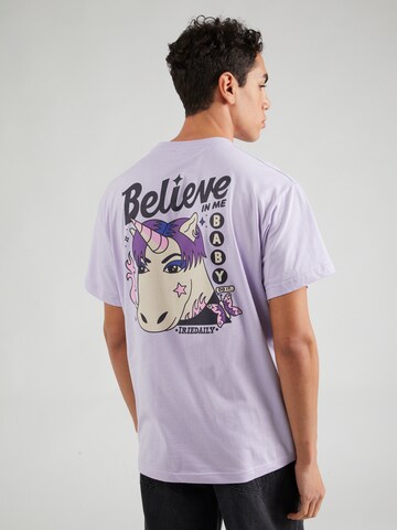 Tricou 'Believe in Me' de la Iriedaily pe mov: față