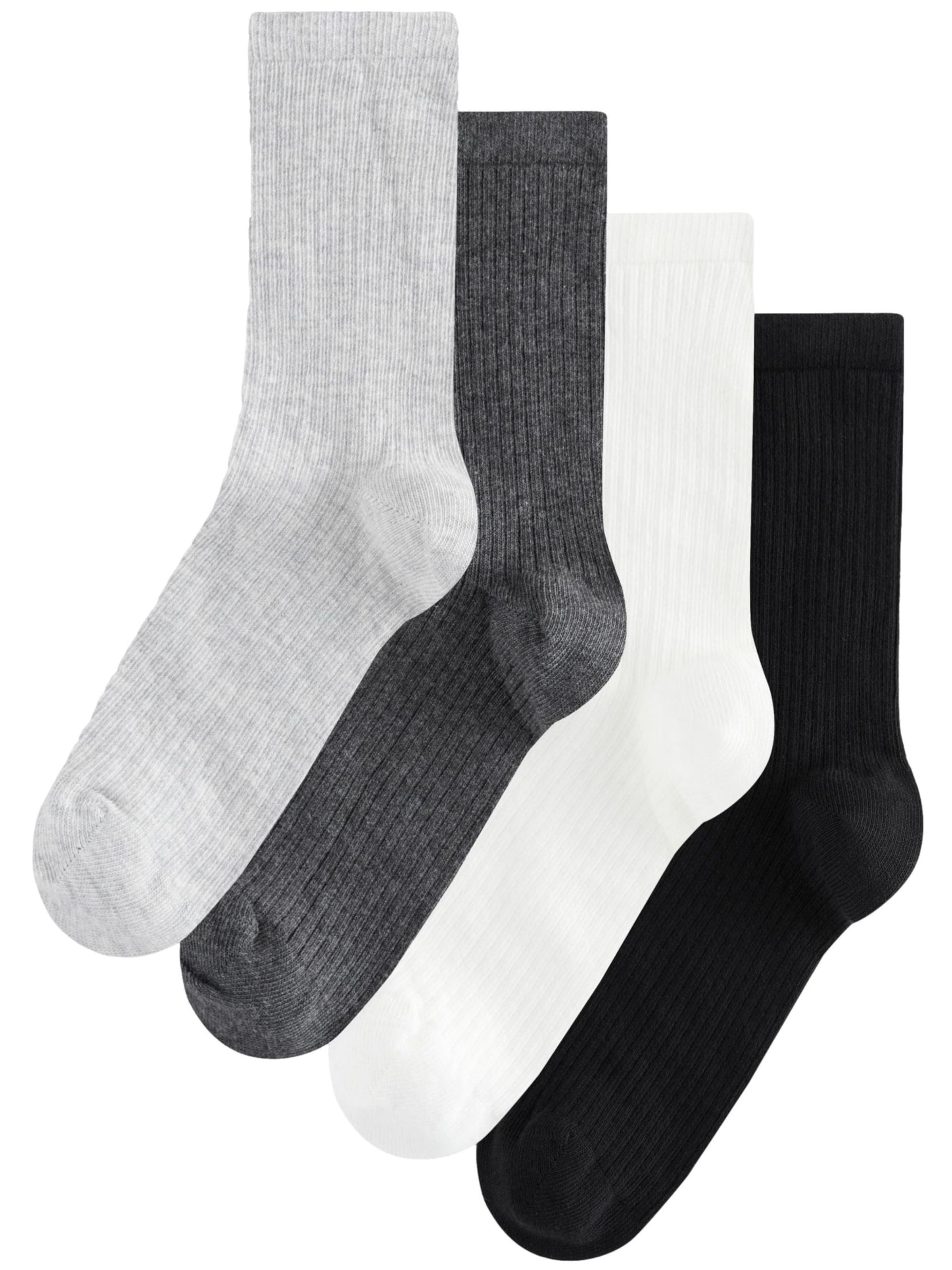 Next Socken in grau / graumeliert / schwarz / weiß, Produktansicht