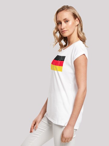 T-shirt 'Germany Deutschland Flagge distressed' F4NT4STIC en blanc