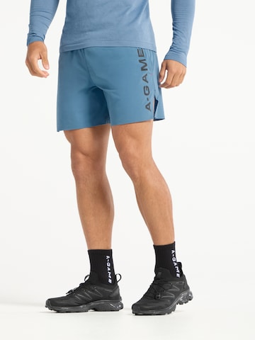 A-Game Regular Sportbroek in Blauw: voorkant