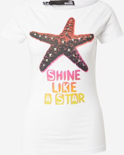 Maglietta Love Moschino di colore giallo / arancione / rosa / bianco, Visualizzazione prodotti