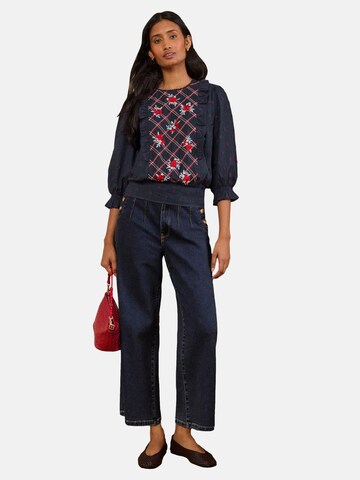 Camicia da donna di love & roses in blu: frontale