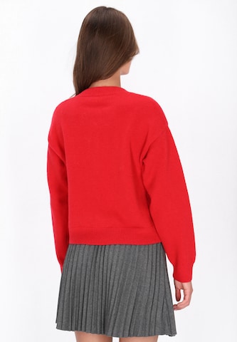 MYMO Knit cardigan in Red
