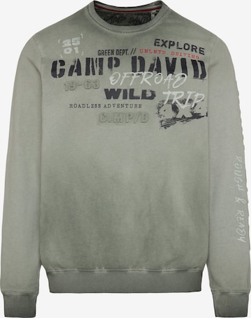 CAMP DAVID Sweatshirt in Green: front