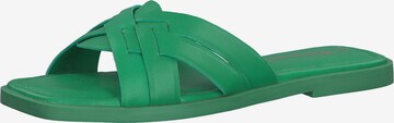 TAMARIS Mules in Green: front