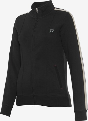 LASCANA ACTIVE Sportsweatjacke in Schwarz: predná strana