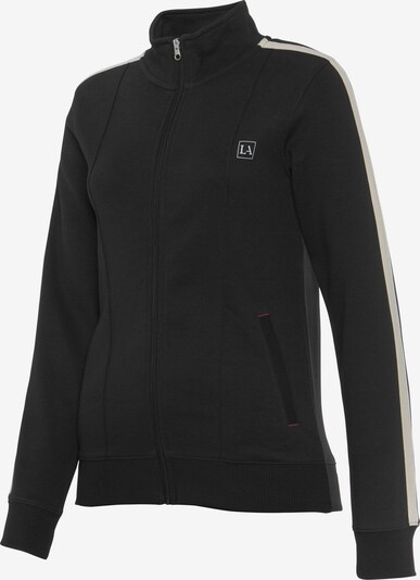 LASCANA ACTIVE Sports sweat jacket in Black / White, Item view