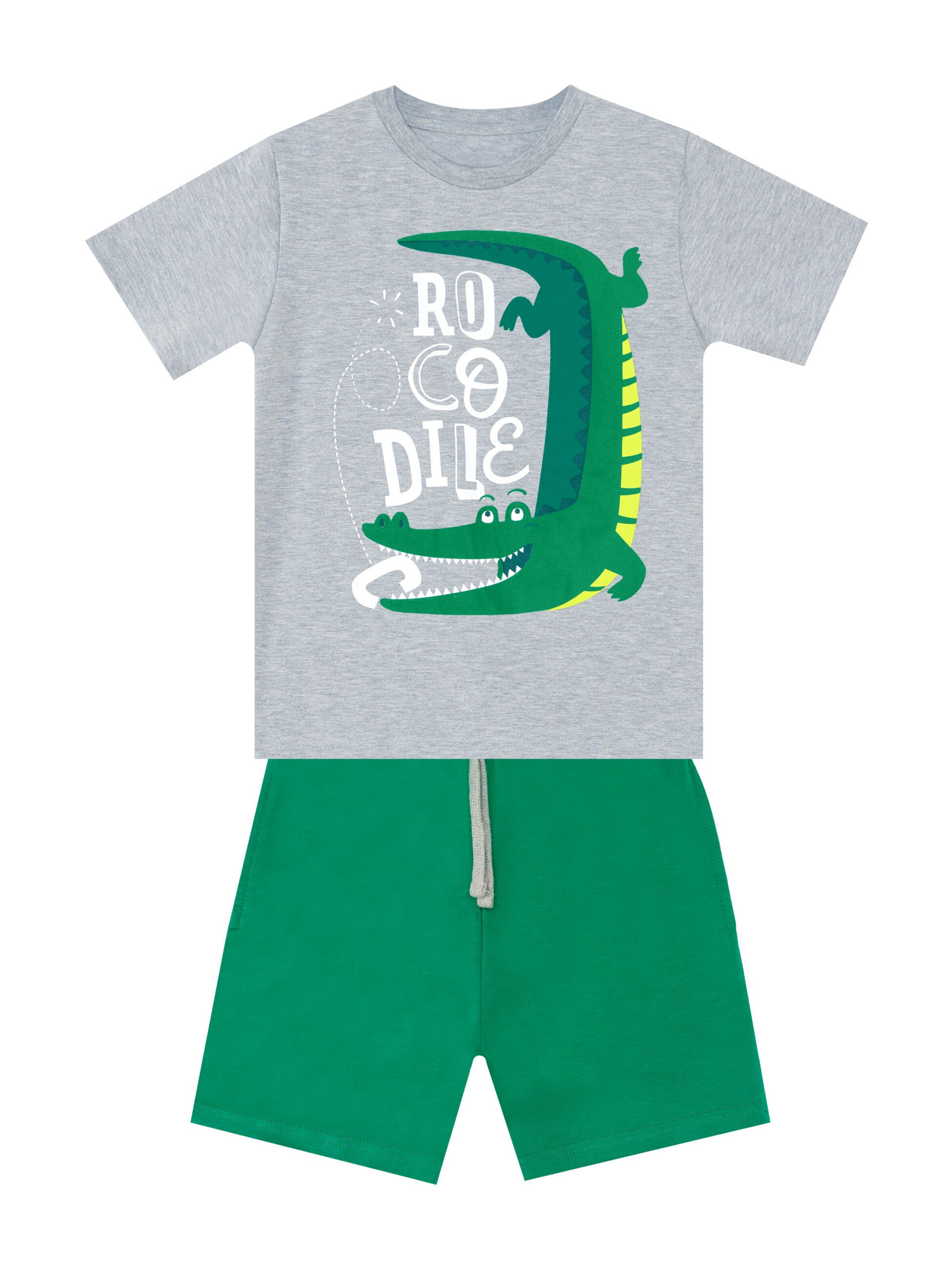 Survêtement 'Croco' Denokids en gris : devant