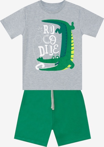 Denokids Set 'Croco' in Grau: Vorderseite